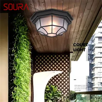 SOURA Europos Stiliaus Lubų Šviesos Lauko Modernios LED Lempos Vandeniui Namų Koridoriaus Apdaila