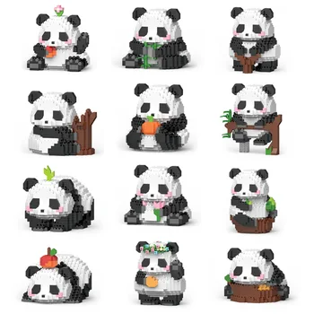 Kūrybingi Ir Įdomus Animaciją Panda Darbastalio Apdaila Micro Statyba Blokai, Plytos, Žaislai, Dovanos