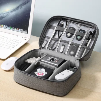Kelionės Kabelis Nešiojamas Krepšys, Universalus Skaitmeninis USB Laidas, SD Kortelių Organizatorius Laido Įkroviklio Laidai, Baterija Kosmetikos Užtrauktukas Saugojimo Krepšys
