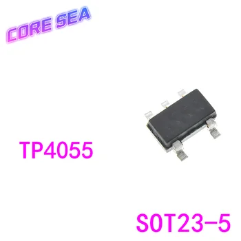 10VNT TP4055 SMD SOT23-5 Ličio Baterijos Įkrovimo Valdymo Lustas IC 500MA