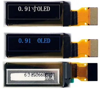 IPS 0.91 colių 15PIN SPI Balta/Mėlyna PM OLED Ekranas SSD1306 Ratai SSD 128*32 3.3 V