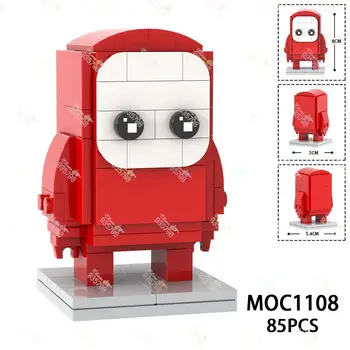 85PCS Kūrybiškumą Serijos Mielas Žaidimo Simbolius Modelis SS Blokai Veiksmų Skaičiai Plytų Surinkti Žaislai Vaikams Dovanų MOC1108