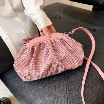 nešiojamų moterų pečių maišą Diamond crossbody krepšiai moterų 2023 tendencija Saldainiai spalvos krepšys mažų prabangus dizainas, Suimkite maišelį