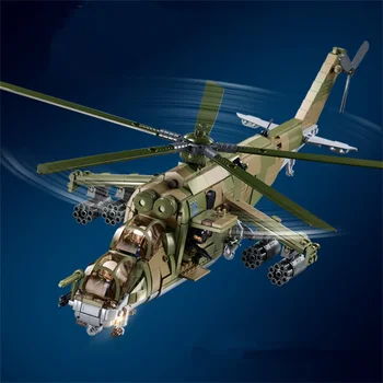2023 2 Pasaulinio Karo WW2 Armijos Karinės Miesto Policijos SWAT Mi-24S Transporto Orlaivių Karių Pastato Blokus, Plytas, Vaikams, Žaislai