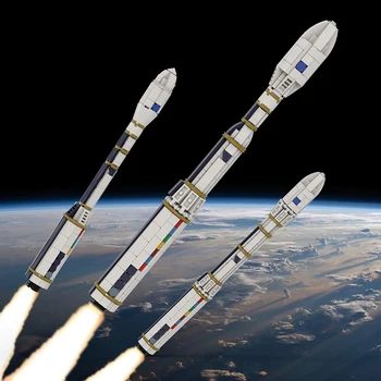BuildMoc Kartos Europen Nešančiųjų Raketų Blokai Space 1:110 Masto Vega pradėti Mini raketa Plytų Vaikai ToyGift