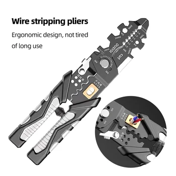 Kabelio Wire Stripper Crimper Replės Daugiafunkcinis Išpardavimas Užspaudimo Replės Kraštais Vielos Pjovimo Replės Elektriko Įrankis