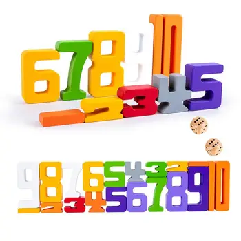 Numeris Statyba Blokai, Mediniai Matematikos Skaitmeninis Žaislai, Mediniai Skaičius Kaupimas Blokai Blokai KAMIENINIŲ Pusiausvyrą Žaidimas Vaikus Matematikos Žaislai