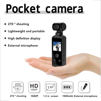 Mini Sporto Fotoaparato 4K HD 270° Pasukti Anti-Shaking Wifi su Mic Įrašą Lauke, Jodinėjimas, Nardymas Fotografavimo