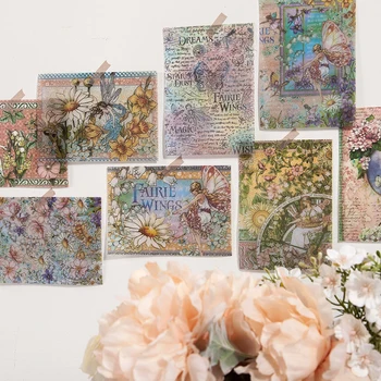 30 Vnt Memo Derliaus meno vadovas sąskaitą koliažas dekoratyvinė medžiaga padėklas popierinės gėlės augalai žvaigždžių miško 8 Pasirinkimus