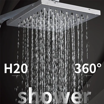 Termostatiniai Skaitmeninis LED Dušo Sistema, 4 Režimai Reguliuoti Wall Mount SPA Kritulių Vonios Maišytuvas Slėgiu Purkštukas, Vonios Reikmenys