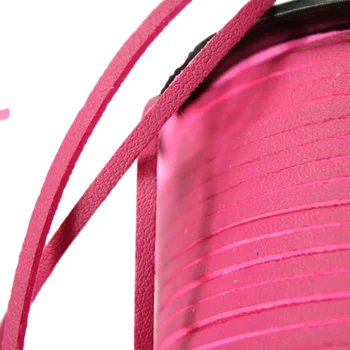 Aaazee 10 Metrų 3mm Patentų Dirbtiniais Hot Pink Padengtas Verstos Odos, 