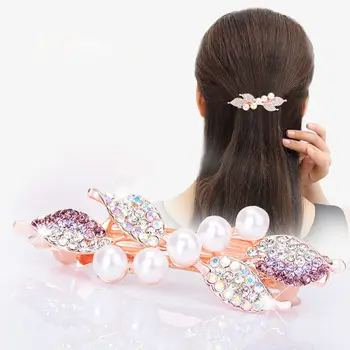 Korėjos versija white pearl kalnų krištolas pavasario įrašą su puse surišti plaukai įrašą ir pusės įrašą moterų mados hairaccessories