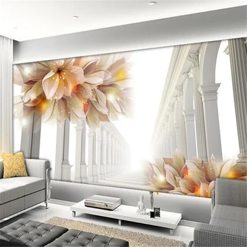 beibehang sienų tapetai sienos 3 d tik gražus gėlės TV nustatymas sienos dokumentų namų dekoro papel de parede para estar salė