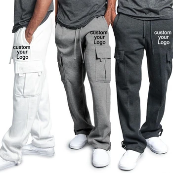 Naujas Mados Vyriškos Kelnės Logotipą Mens Poilsiu Kietosios Multi-pocket Pants Sweatpants Vyrų Kelnės Hip-Hop Poilsiu Vyrų Streetwear