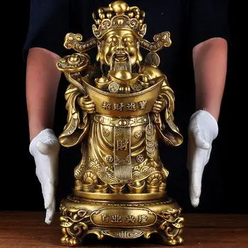 Labai didelis Dievo Turtų ornamentu Gryno vario, Bronzos Amatų Dievo turtų Pasisekė Namų puošybai Garbinti Parduotuvės atidarymo dovana