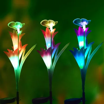 LED Saulės Lily Drugelis Dragonfly Žibintų Spalvinga Modeliavimas Švenčių Lempos Vejos Lempos Įdėta Žibintai, Šventinė Dekoracija Žibintų
