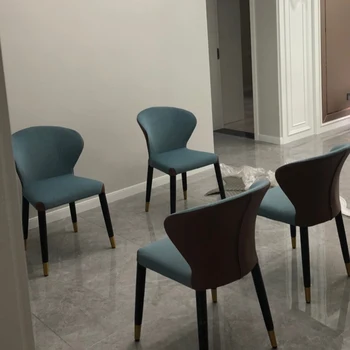 Šiaurės šalių Namų Valgomojo Kėdės Šviesos Prabanga Italija Stiliaus Valgomasis, Didelis Kojų Atlošo Kėdės, Modernūs Virtuvės Baldai, Valgomojo Kėdės TG