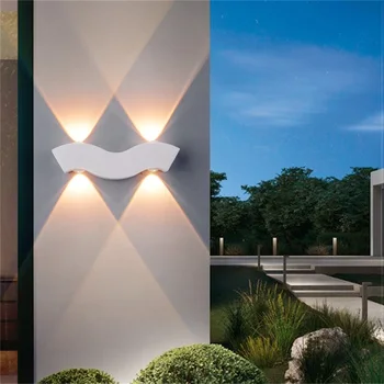 TEMAR Lauko Baltos Sienos Šviesos diodų (LED) Šiuolaikinės Vandeniui Sconces Lempa Namų Balkono Apdaila