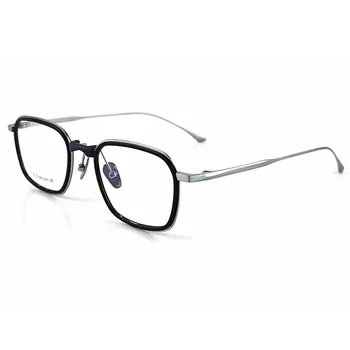 Mados aukščiausios kokybės acetatas lydinio akinių rėmeliai vyrų optiniai akiniai Trumparegystė skaityti moterų klasikinis paprastas asmeninį akiniai