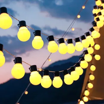 Kalėdų G50 LED String Šviesos Lauko Terasoje Pasaulyje Kamuolys Pasakų Žibintai 3M/5M Aišku, Lemputes, Girlianda Šviesos, Miegamojo Vestuvių