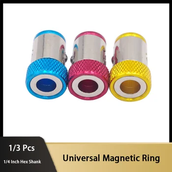 Universalus Magnetinis Žiedas 1/3 Vnt Nuimamas Atsuktuvų antgaliai už 1/4 Colių Hex Karka Dvigubai Pabaigos Atsuktuvų antgaliai