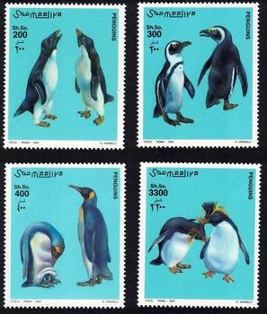 4 VNT, Somalis Pašto Antspaudo, 2001, Antarktidos Gyvūnų, Pingvinas, Nekilnojamojo Originalus, Geros Būklės Kolekcija