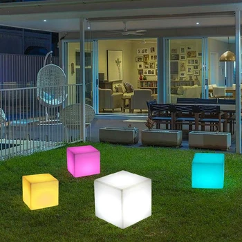 LED Cube Šviesos Lauko Vejos Lempos Rechargeabl Aikštėje Kėdė Uždaras Miegamasis Šviesos Lempa, Baseinas, Baras, Stalo Lightting