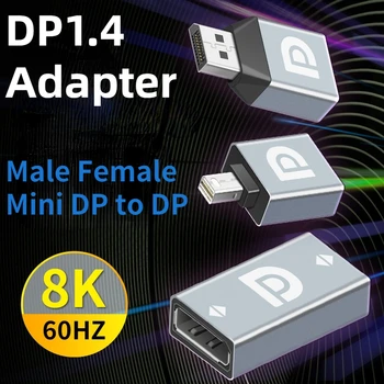 Displayport 1.4 Adapteris Konverteris HD 8K@60HZ moterį, Moterų/Vyrų ir Moterų Mini DP Jungtis DP 1.4 Audio Video Kištukas PC TV