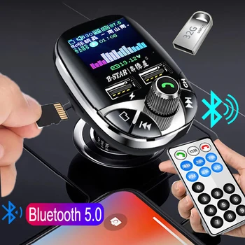 JINSERTA Nuotolinio Valdymo Bluetooth FM Siųstuvas Moduliatorius Spalvų Ekrano 