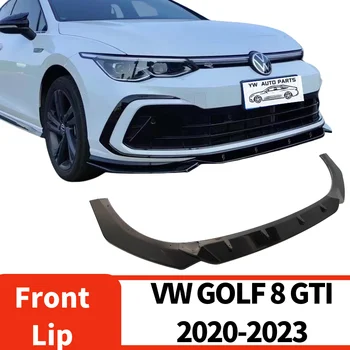 VW Golf 8 GTI R-line Priekinis Buferis Lūpų 3 vnt. Juodos Splitter Bodykit Spoileris 2020-2023 Volkswagen