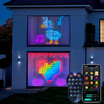 LED Užuolaidų Styginių Šviesos Programuojami Smart Pikselių RGBIC Neoninis Ekranas Ženklas 